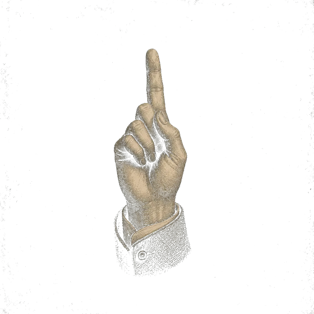 a hand showing one